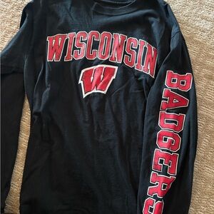 Fanatics Black Long Sleeve Shirt with Red and White Accents